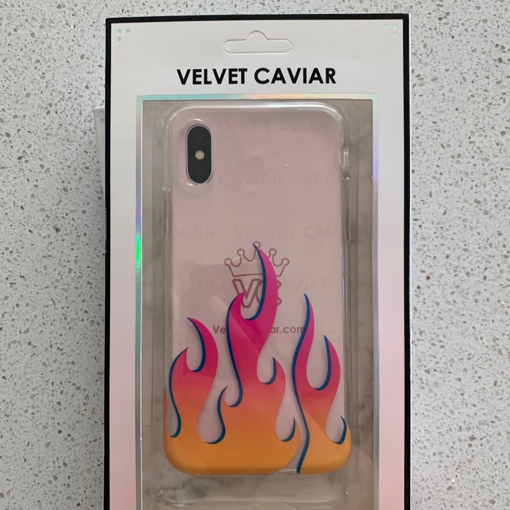 Velvet Caviar flame iphone x phone case